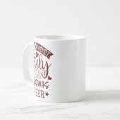 Funny Most Likely To Spread Christmas Cheer Plaid Koffiemok (Voorkant links)