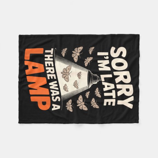 Funny Moth Collector Collecting Ledopterology Men  Fleece Deken (Voorkant (Horizontaal))