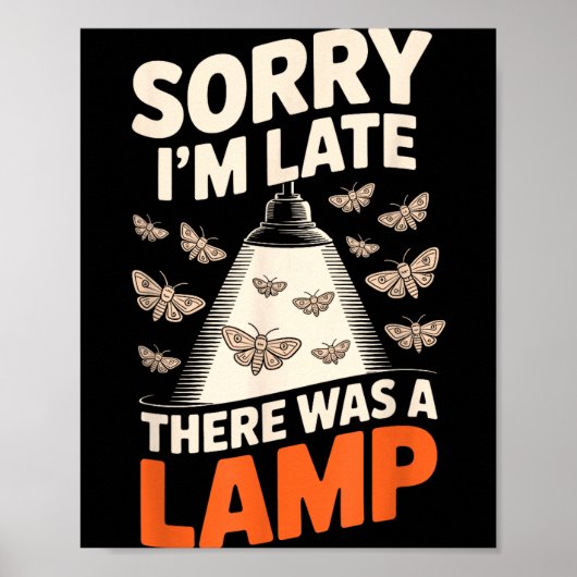 Funny Moth Collector Collecting Ledopterology Men  Poster (Voorkant)