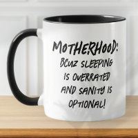 Funny Motherhood Quote Modern Simple Grunge