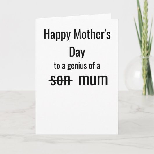 Funny Mother's Day | A Genius of a Mum Kaart (Voorkant)
