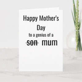 Funny Mother's Day | A Genius of a Mum Kaart