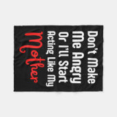 Funny Mother's Day  Fleece Deken (Voorkant (Horizontaal))