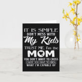 Funny Mother's Day Gift For Moms Womens Its Simple Kaart (Gele Bloem)