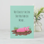 Funny Mother's Day Pig  Feestdagenkaart (Staand voorkant)
