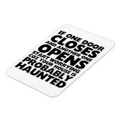 Funny Motivation Quotes Haunted House Magnet Magneet (Linkerzijde)