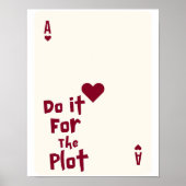 Funny Motivational Ace of Hearts Trendy Wall Art Poster (Voorkant)