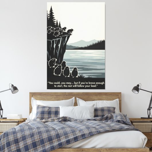 Funny motivational canvas print (Insitu (Slaapkamer))