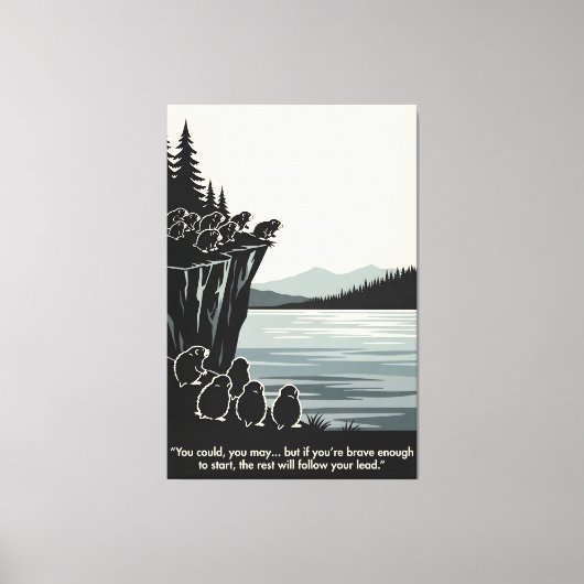 Funny motivational canvas print (Voorkant)
