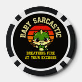 Funny Motivational Dragon - Burn Your Excuses Poker Chips (Achterkant)