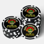 Funny Motivational Dragon - Burn Your Excuses Poker Chips (Opstapeling)