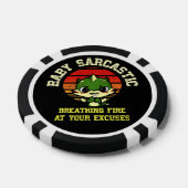 Funny Motivational Dragon - Burn Your Excuses Poker Chips (Enkel)