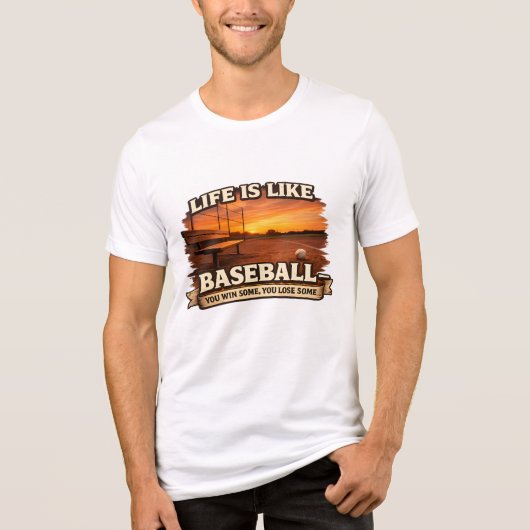 funny motivational -life is like Baseball quote Tri-Blend Shirt (Voorkant)