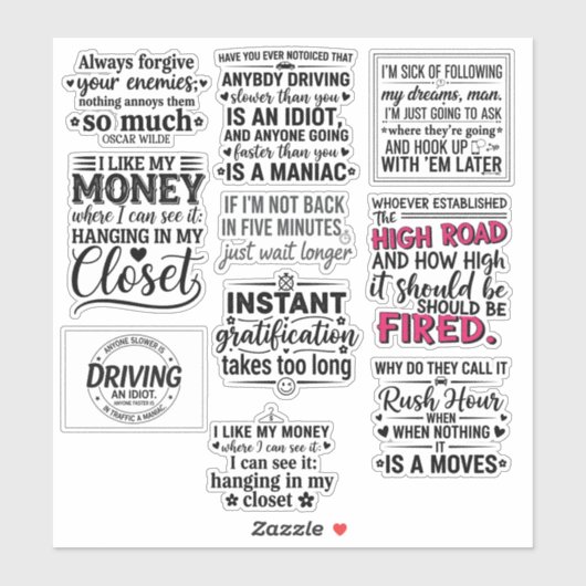 funny Motivational quotes for life To Inspire You Sticker (Vel)