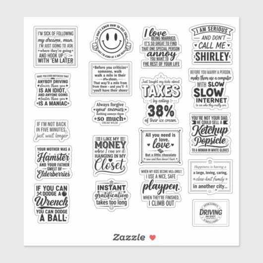 funny Motivational quotes for life To Inspire You Sticker (Vel)