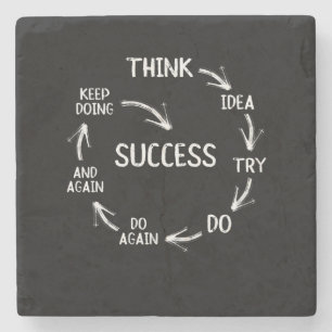 Funny motivational quotes success mindset stenen onderzetter