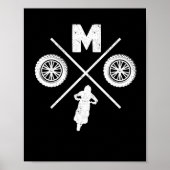 Funny Moto Cross Dirt Bike Motocross Biker Poster (Voorkant)