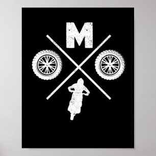 Funny Moto Cross Dirt Bike Motocross Biker Poster