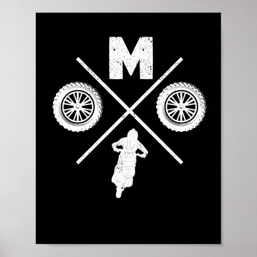 Funny Moto Cross Dirt Bike Motocross Biker Poster (Voorkant)