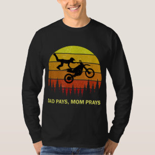 Funny Motocross Idea for Parent Dad Son Dirt B T-shirt