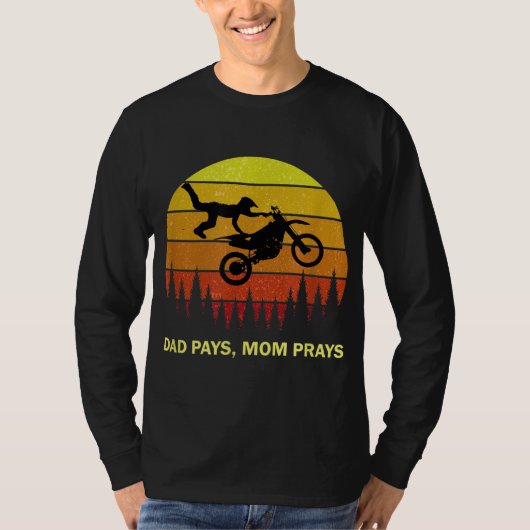 Funny Motocross Idea for Parent Dad Son Dirt B T-shirt (Voorkant)