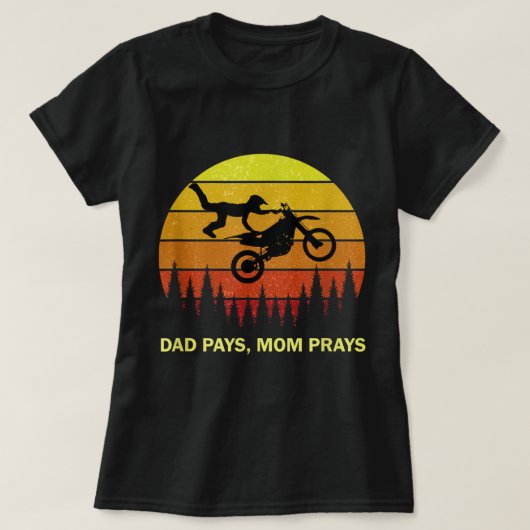 Funny Motocross Idea for Parent Dad Son Dirt B T-shirt (Design voorkant)