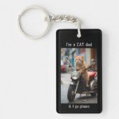 Funny Motor Cat Pap Foto Sleutelhanger (Voorkant)