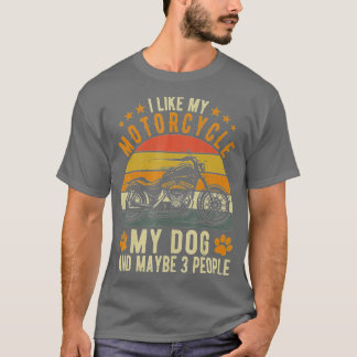 Funny Motorbike Biker Motorcycle Design Pet Owner T-shirt