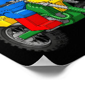 Funny Motorbike Builder Boys Block Building Toys D Poster (Hoek)