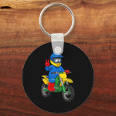 Funny Motorbike Builder Boys Block Building Toys D Sleutelhanger (Voorkant)