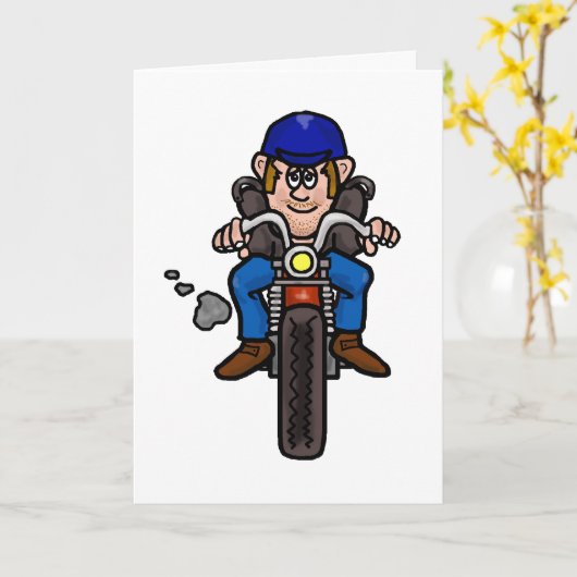 Funny Motorcycle Blessing Birthday Card Kaart (Gele Bloem)