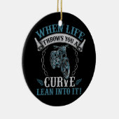 Funny Motorcycle Lover Graphic Women Mannen Keramisch Ornament (Rechts)