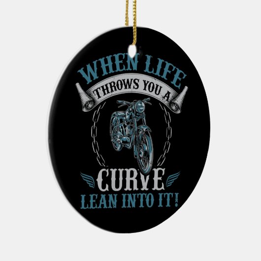 Funny Motorcycle Lover Graphic Women Mannen Keramisch Ornament (Rechts)