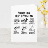 Funny Motorcycle Lover Spare Time Biker Life Kaart (Gele Bloem)