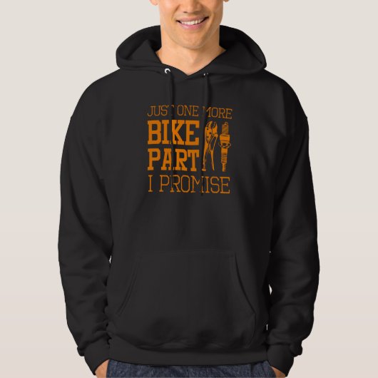Funny Motorcycle Mechanic Mannen koelen nog een bi Hoodie (Voorkant)