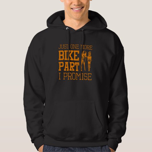 Funny Motorcycle Mechanic Mannen koelen nog een bi Hoodie (Voorkant)