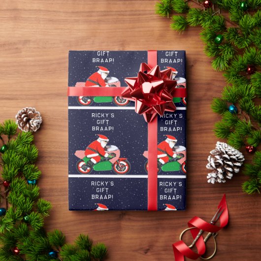 Funny Motorcycle Motocross Holiday Gift Cadeaupapier (Feestdagen Geschenken)