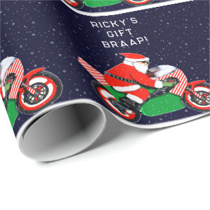 Funny Motorcycle Motocross Holiday Gift Cadeaupapier