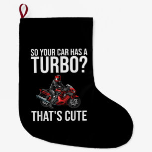 Funny Motorcycle Sportbike Mannen Vrouwen Motorbik Grote Kerstsok