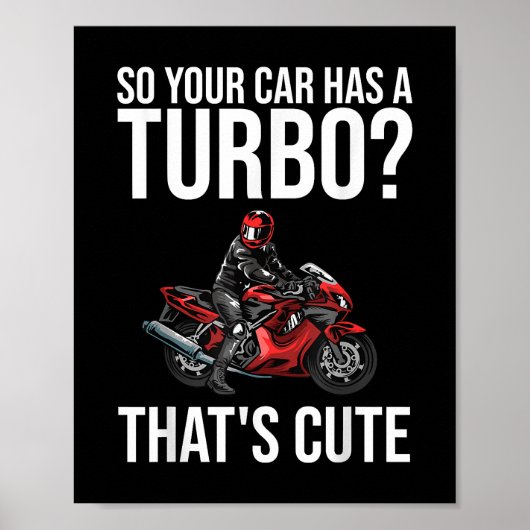 Funny Motorcycle Sportbike Mannen Vrouwen Motorbik Poster (Voorkant)