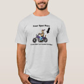 Funny Motorcycle T-shirt voor een passagier (Voorkant)