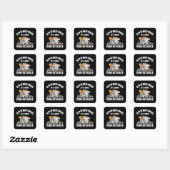 Funny Motorhome Gift - Kinder overerving Vierkante Sticker (Vel)