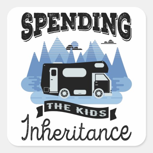 Funny Motorhome RV Retirement Gift Dad Vierkante Sticker (Voorkant)