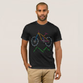 Funny Mountain Bike Art MTB Mountain Biking Lover T-shirt (Voorkant volledig)