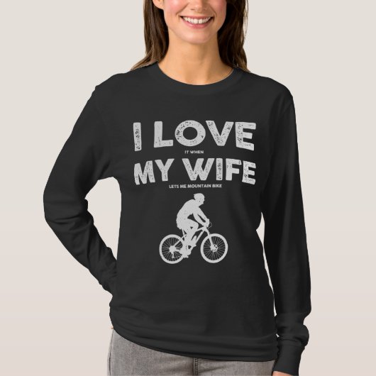 Funny Mountain Bike Design for Men Dad Biking Husb T-shirt (Voorkant)
