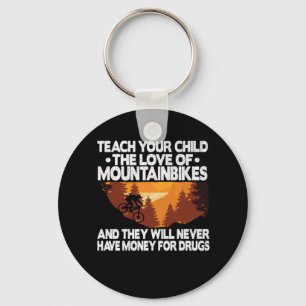 Funny Mountain Biking Gift MTB Mountainbiker Quote Sleutelhanger