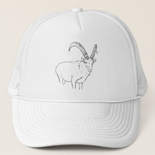 Funny Mountain Goat Line Drawing Animal Art Design Trucker Pet
