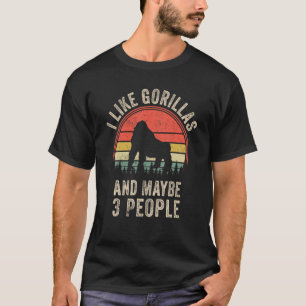 Funny Mountain Gorilla Design Art Graphic Mountain T-shirt