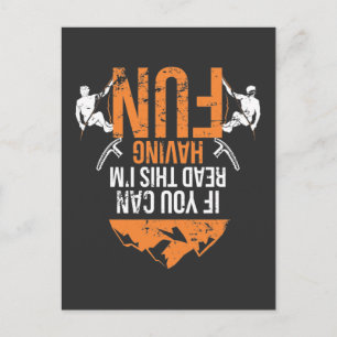 Funny Mountain klimmer Joke Climate Humor Briefkaart