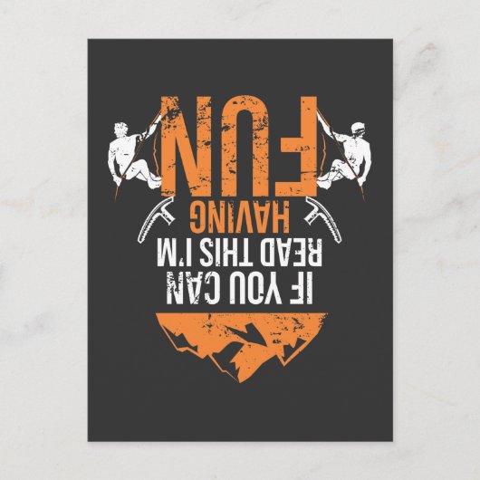 Funny Mountain klimmer Joke Climate Humor Briefkaart (Voorkant)